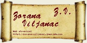 Zorana Viljanac vizit kartica